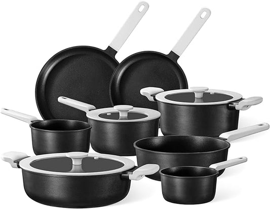 CAROTE 11pcs Pots and Pans Set Non Stick, Premium Cooking Sets, Kitchen Cookwares, Induction Cookware Set, Pot and Pan, Kitchen Essentials