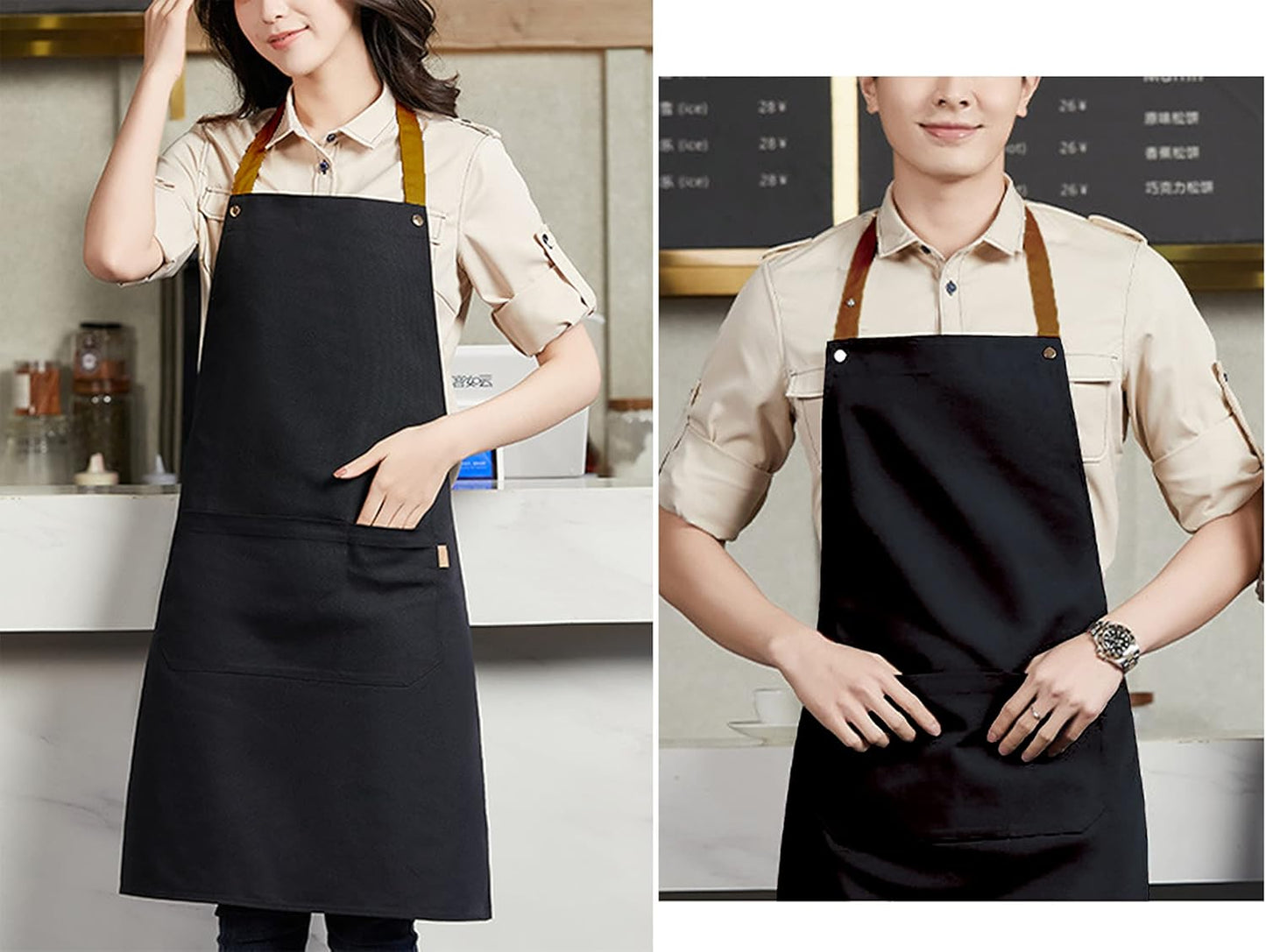 Personalized Custom Aprons Custom Adjustable Kitchen Cooking Aprons Hair Stylist Cafe Work Aprons For Men And Women