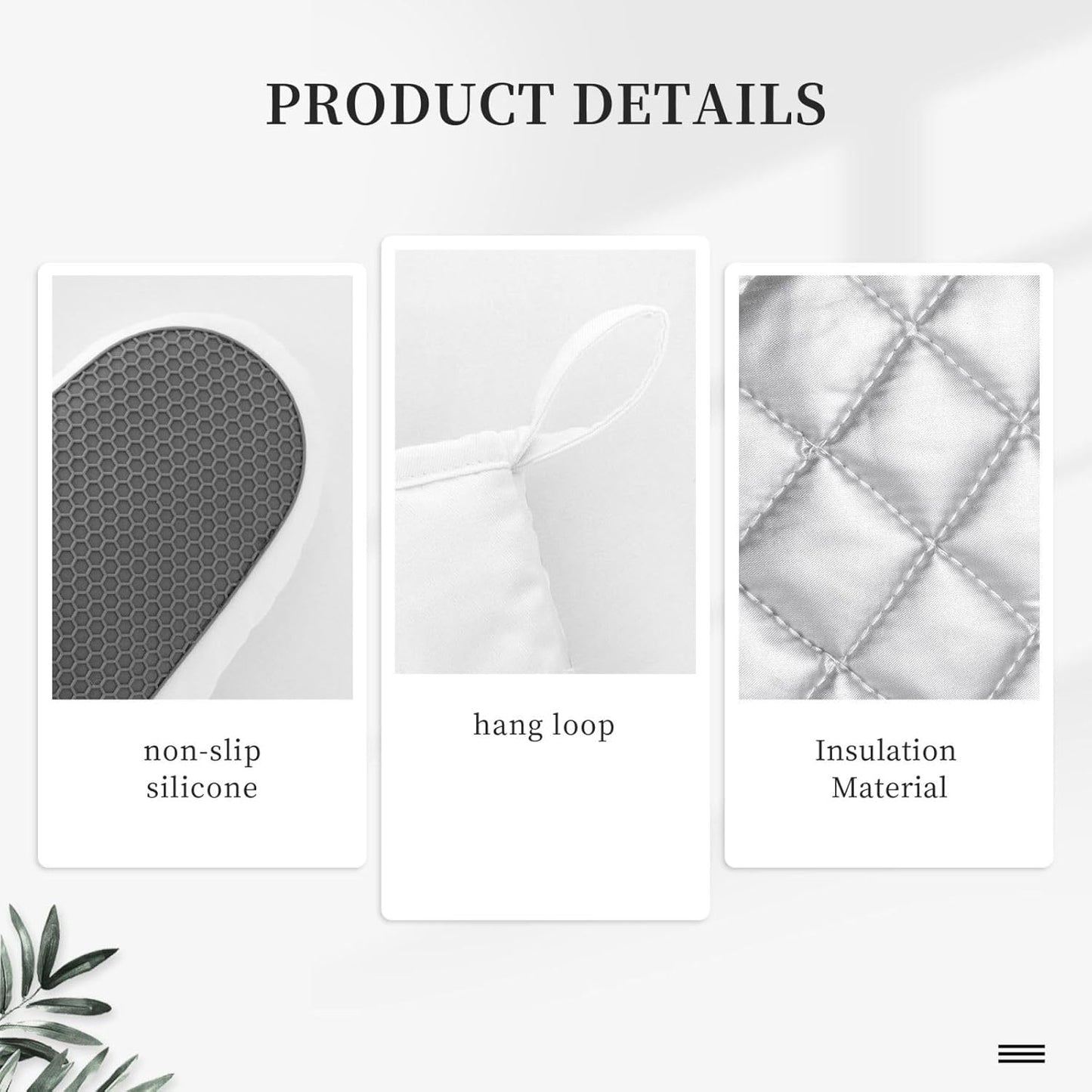 Lavender Oven Mitts and Pot Holders 4 pcs Set Silicone Lilac Flower Kitchen Oven Mitt Gloves Lavenders Pot Holders Non-Slip Heat Resistant Cooking Mitts Set for Kitchen Baking Grilling