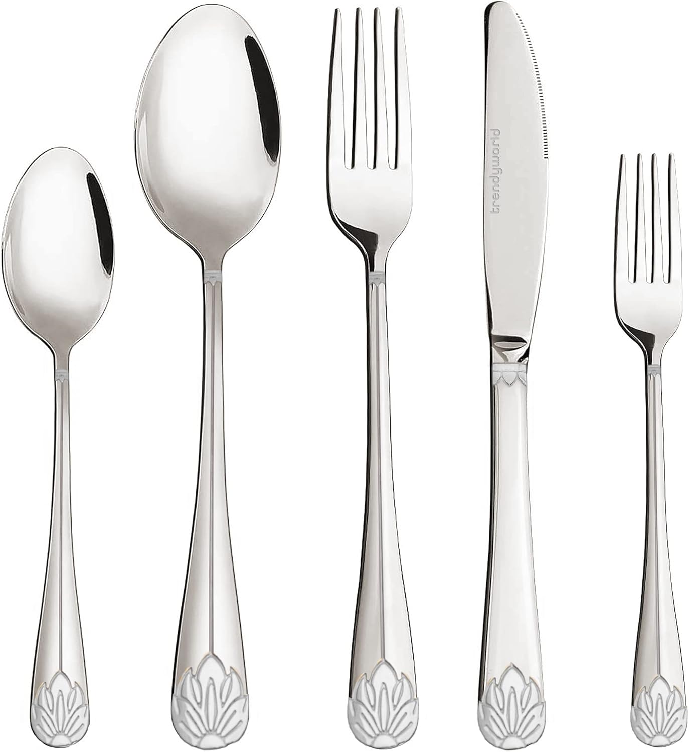 Silverware Set Limited Edition – 30 Piece Family Dinnerware Set – Flatware Set for 6 – Silver Tableware Set – Spoons, Knives, Teaspoons, Forks, Salad Forks