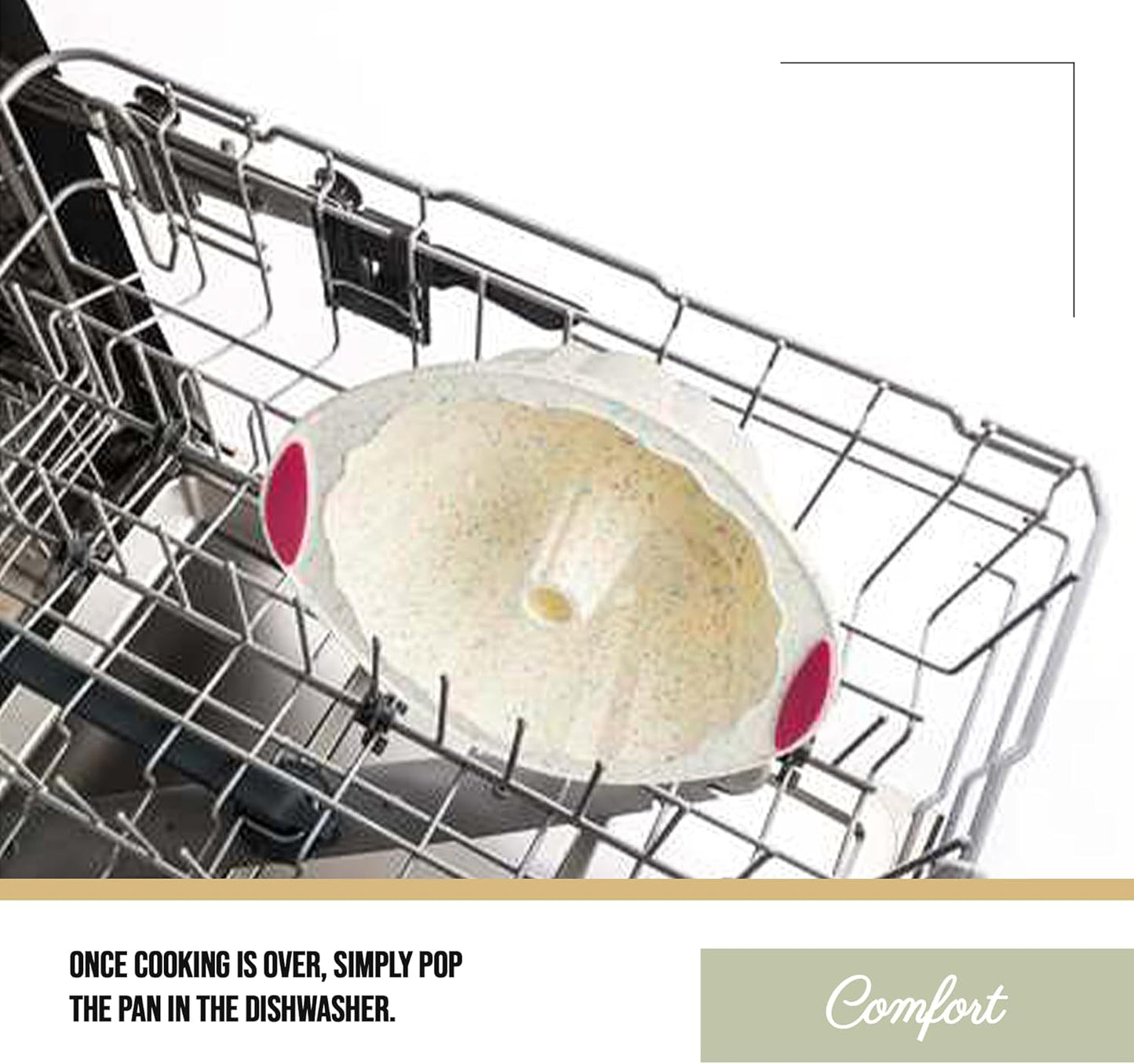 Trudeau 5118558 Structure Fluted Cake Pan Silicone Bakeware, Medium, Confetti White