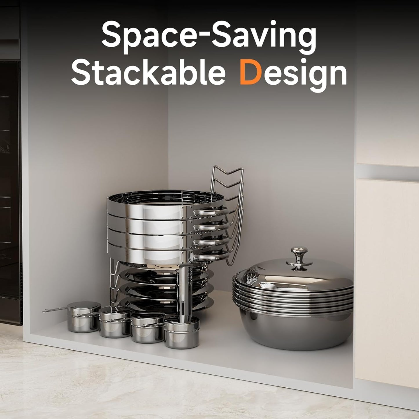 Chafing Dishes for Buffet, 4 Pack 5QT Round Stainless Steel Chafing Dish Set for Home Parties, Christmas Gatherings, Catering Events Complete Buffet Warmer Set (Silver 4)