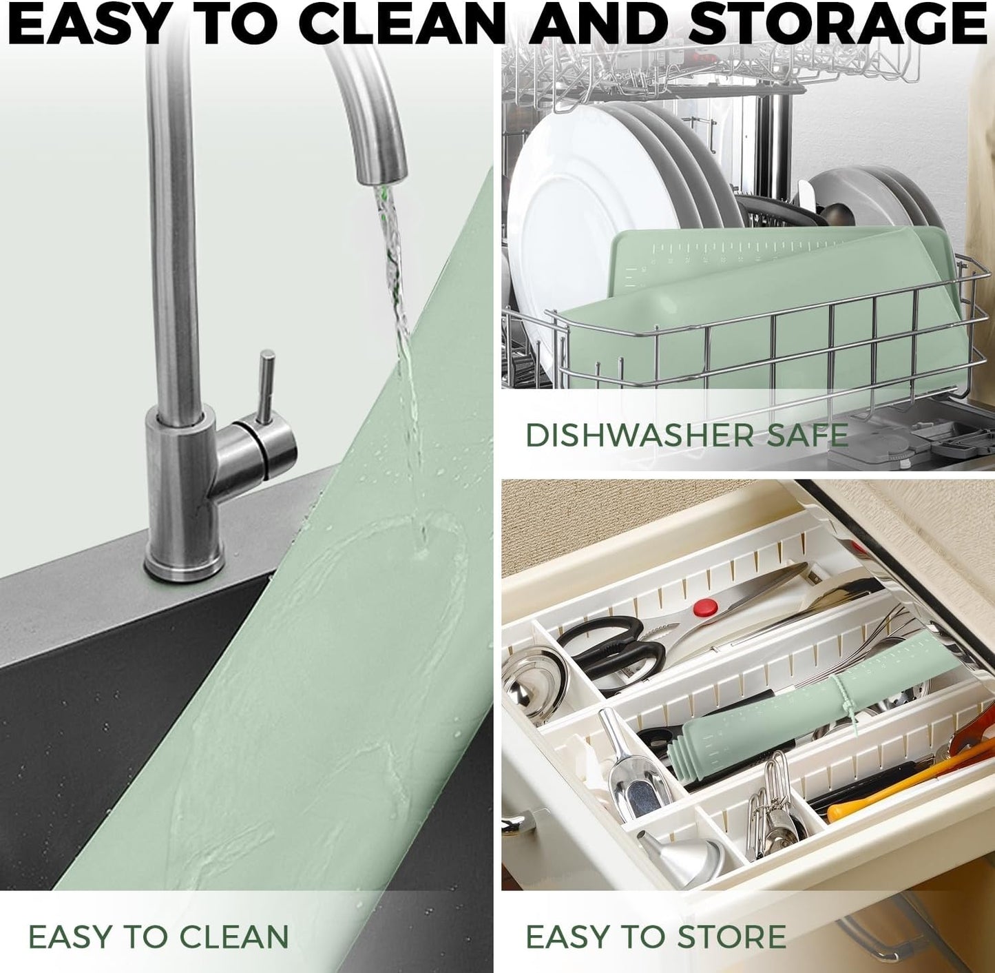 Silicone Baking Mat 32" x 24", Extra Thick Dough Rolling Mat with Measurements and Edge Heightening, Non-stick Food Grade Silicone Pastry Mat for for Pastry, Bread, Cookies, Pizza, Fondant, Pasta