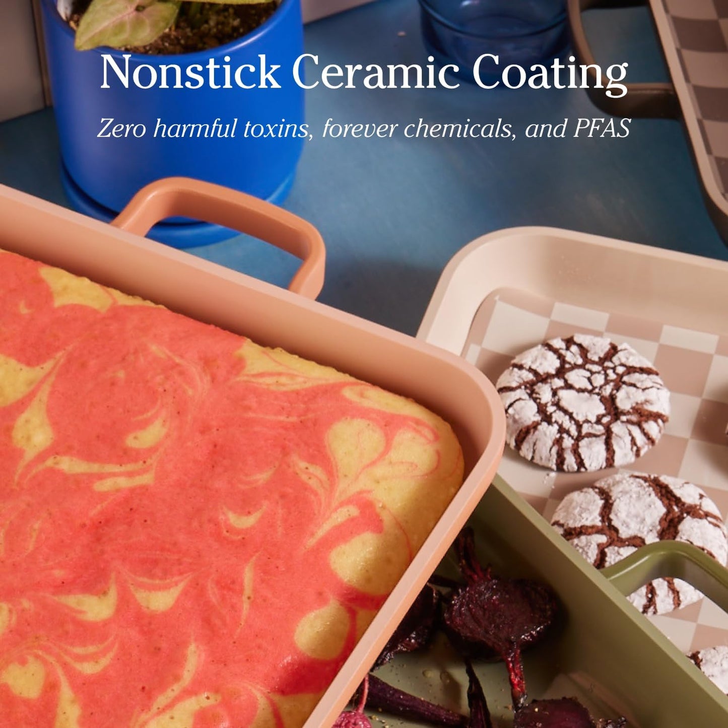 Our Place Griddle Pan - Versatile Nonstick Ceramic Sheet Pan & Stovetop Griddle | Toxin-Free, Dual-Use, with Ergonomic Handles | 5 Qt Capacity, Oven Safe Up to 450°F | Spice