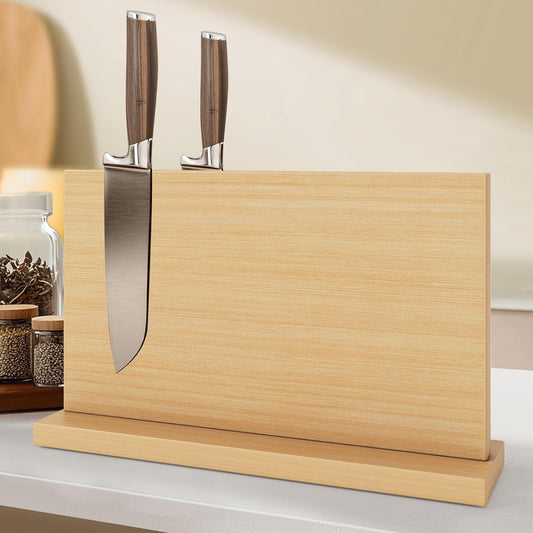 Extra Large Magnetic Knife Holder, Double-Sided Magnetic Knife Block Universal Multi-function Display Rack for Kitchen Counter