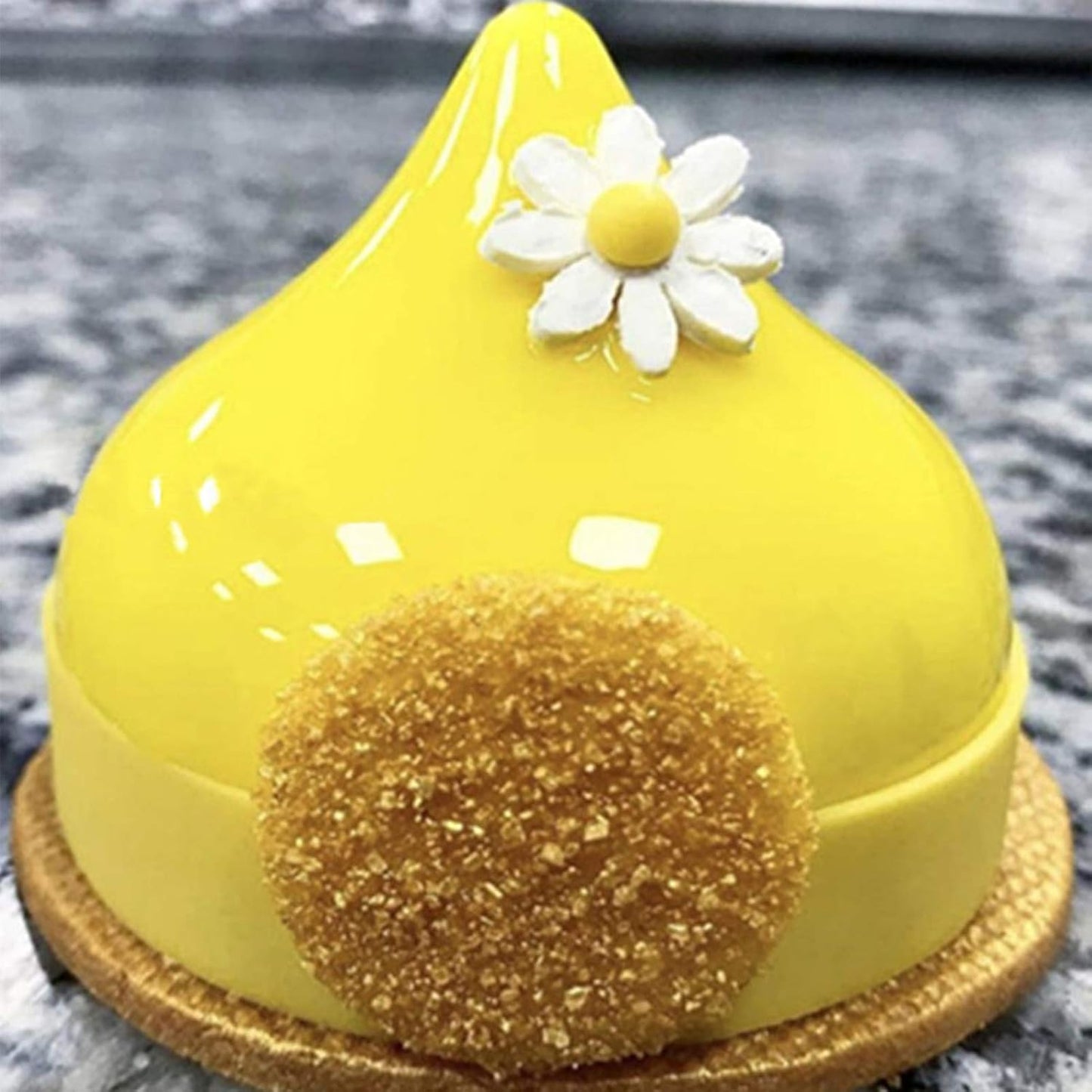 OCPO KITCHEN Silicone Molds for Baking Mousse Cake, French Dessert Mold for Pastry Chocolate, Cupcake, Ice Cream Mould, Cake Decoration Mold, 3D Water Drop Shape (6-Cavity)