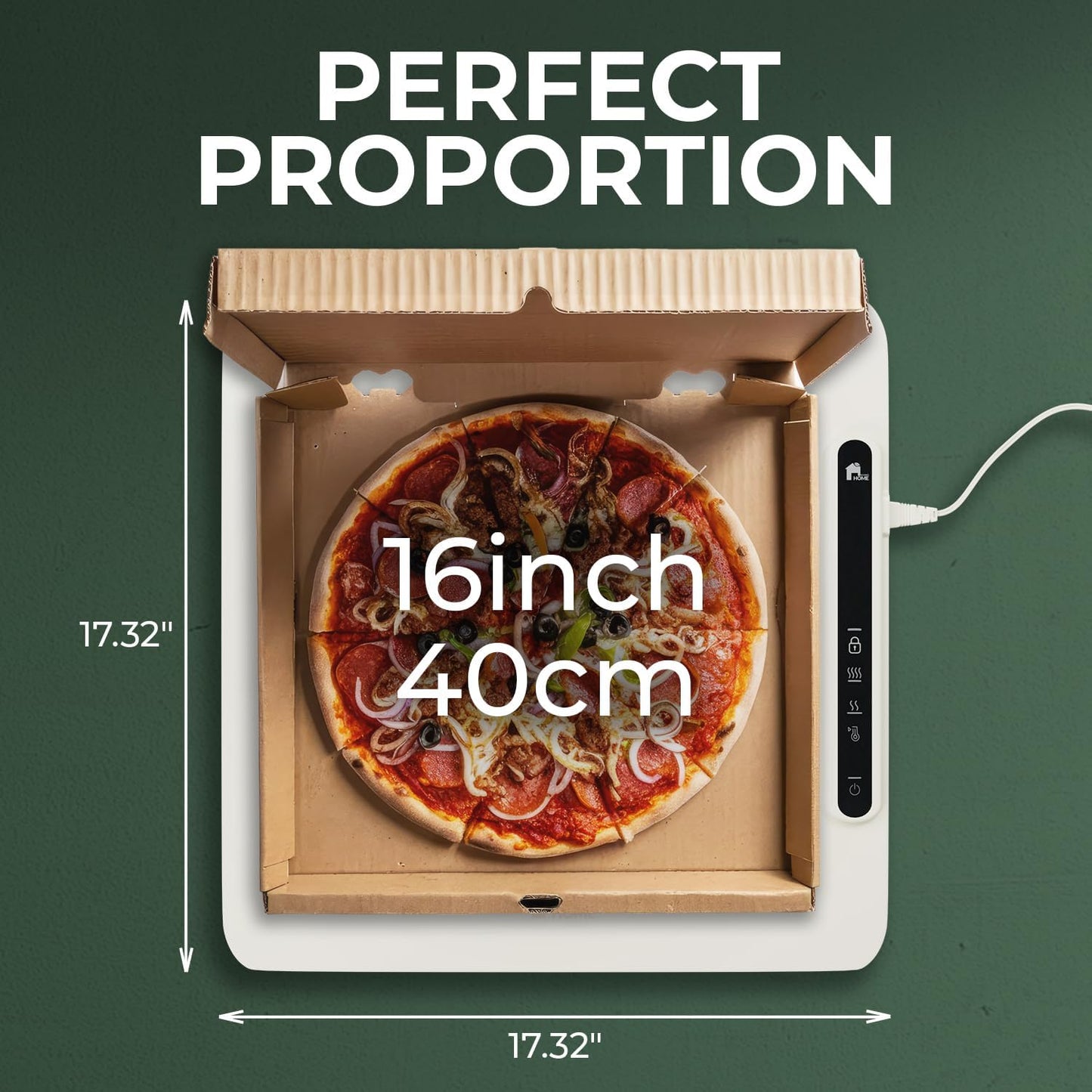 EconoHome Food Warming Mat - Electric Food Warmer - Fast Heating, 3 Heat Levels, Large Surface Area, Constant Temperature - Portable Silicone Warming Tray for Meals