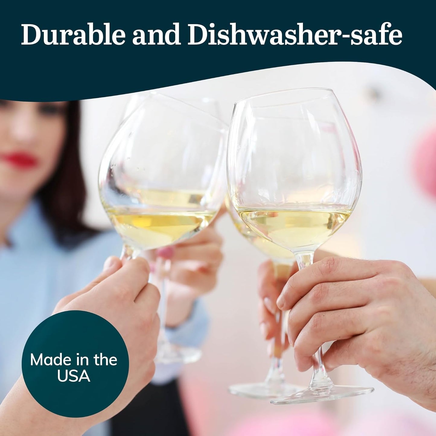 Libbey Vineyard Reserve Wine Glass Set of 8, Clear Wine Glasses for Red and White Wine, Great for Merlot, Bordeaux, Chardonnay, Gifts, Holiday, Birthday Party