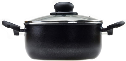RAVELLI Italia Linea 30 Non Stick Dutch Oven with Glass Lid (5 Quart)