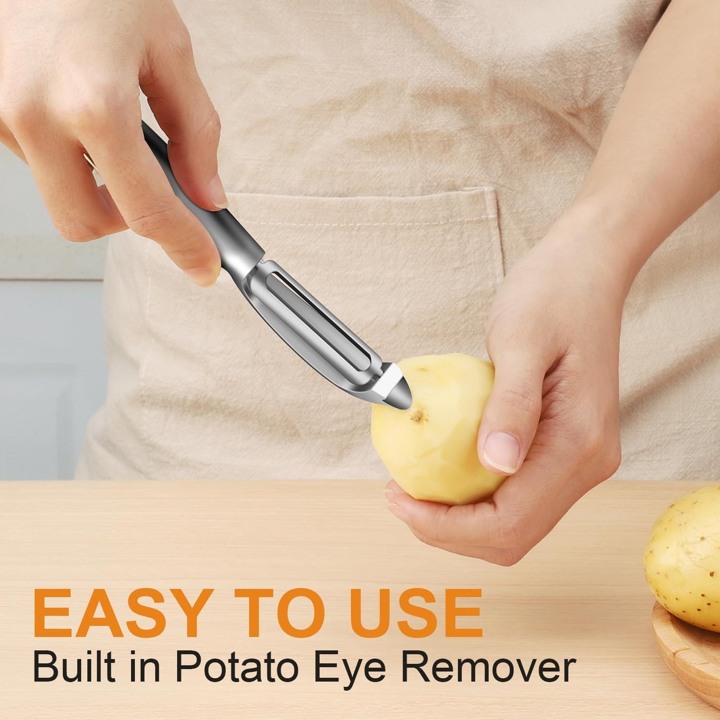 TACGEA Vegetable Peeler for Kitchen, Potato Peelers for Fruit Straight Blade, Durable Non-Slip Handle