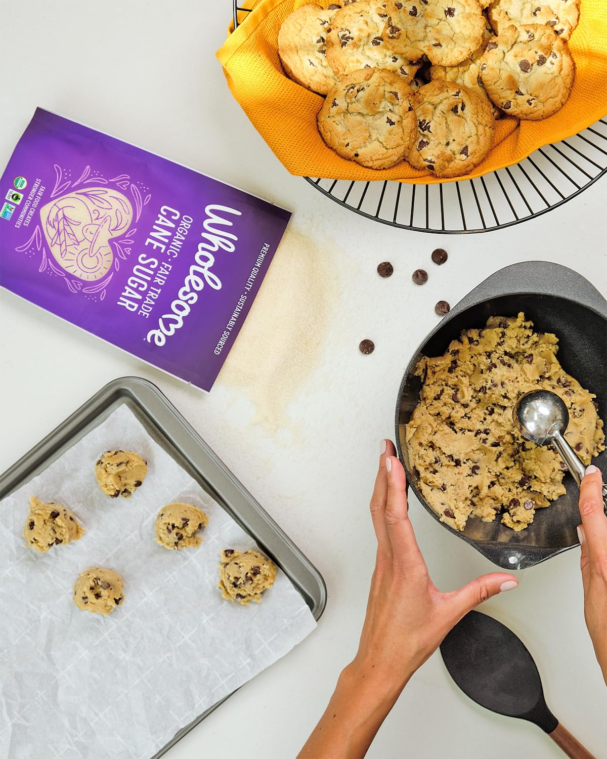 Wholesome Sweeteners 10-Pound Organic Cane Sugar, Fair Trade, Non GMO, Gluten Free, Pure & Vegan, for Baking and Sweetening