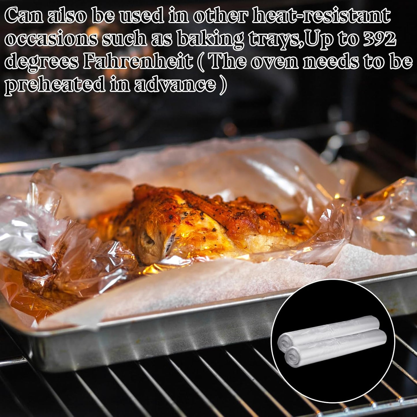 Aliceset 50 Pcs Electric Roaster Liners 34 Inch W x 18 Inch l Disposable Pan Liners Cooking Bags for 16, 18, 22 Quart Roasters Microwave Slow Cooker Steamer Oven