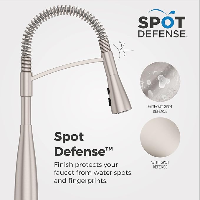 Pfister Kwan Commercial Culinary Kitchen Faucet with Pull Down Sprayer, High Arc, NSF Certified, Spot Defense Stainless Steel Finish, F5297KWCGS