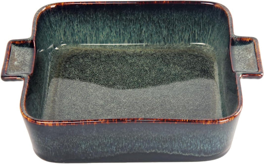 Ceramic Casserole Baking Dish, 2 Quarts Baking Dish for Oven, Lasagna Pans, Oven Safe Durable Bakeware for Kitchen Home Decor, Banquet and Dinner, Square 1 pieces, 9.5 x9.5 Inch