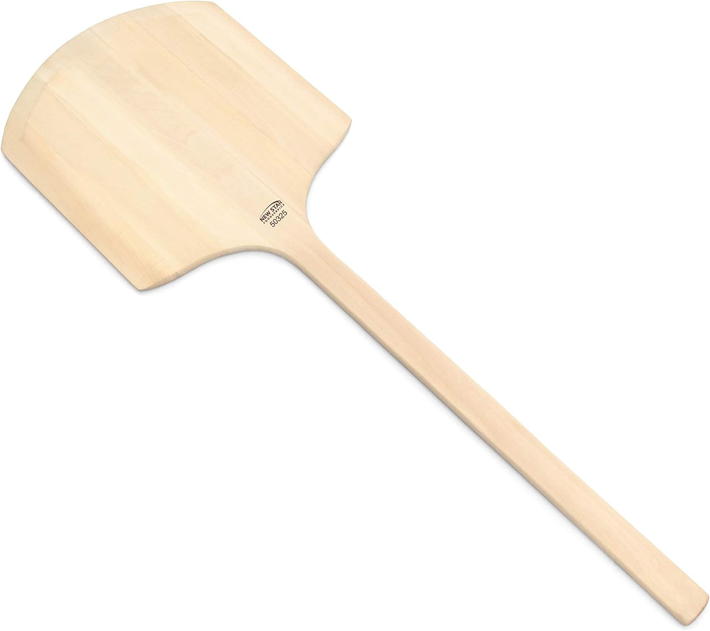New Star Foodservice 50325 Restaurant-Grade Wooden Pizza Peel, 16" L x 14" W Plate, with 26" L Wooden Handle, 42" Overall Length