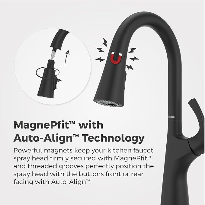 Pfister Talega Pull-Down Kitchen Faucet in Matte Black