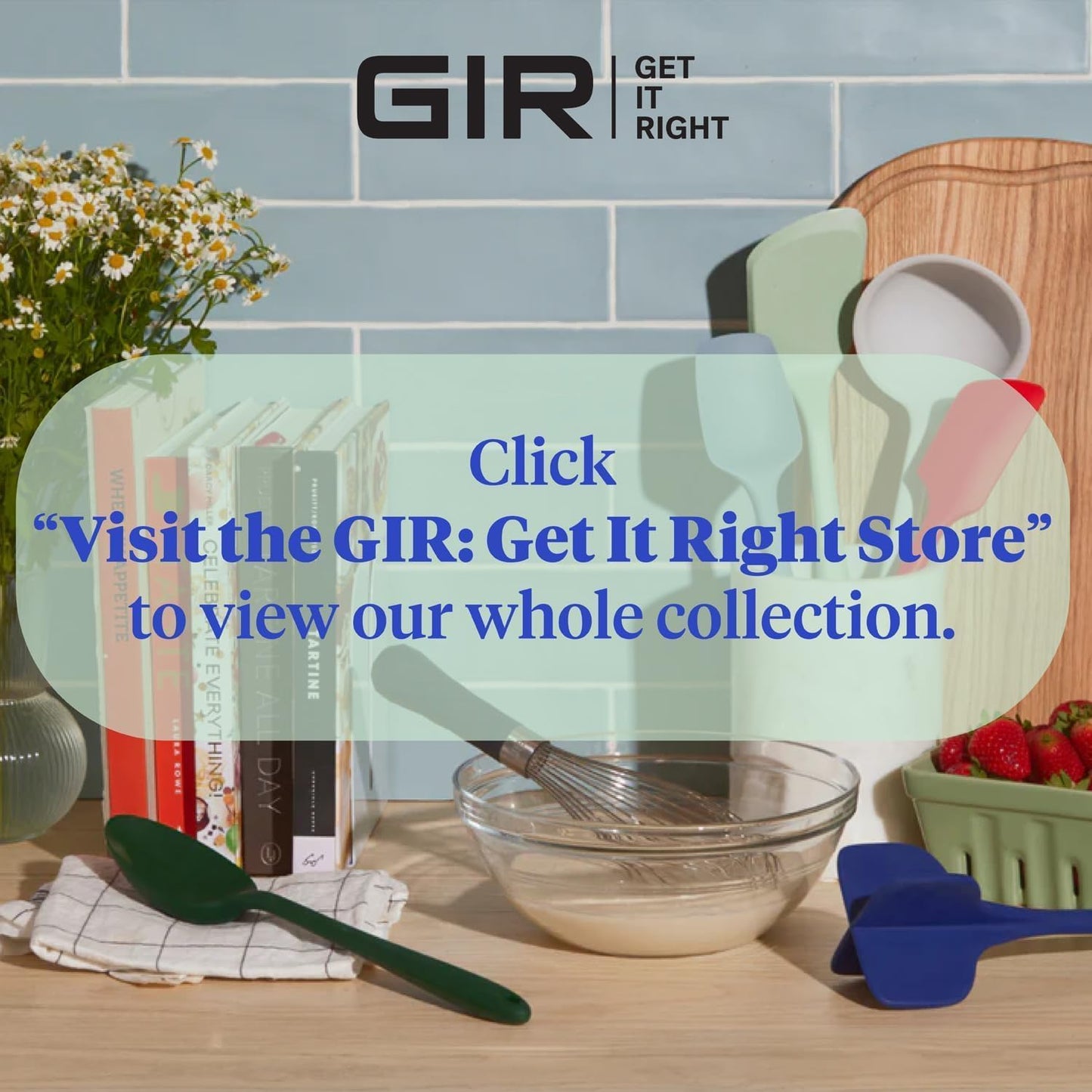 GIR: Get It Right Silicone Spreader Spatula - Silicone Butter Spreader - Food Grade Scraper - BPA & BPS Free - Baking Supplies - Home & Kitchen Gadgets - 10" x 1.10" - Black