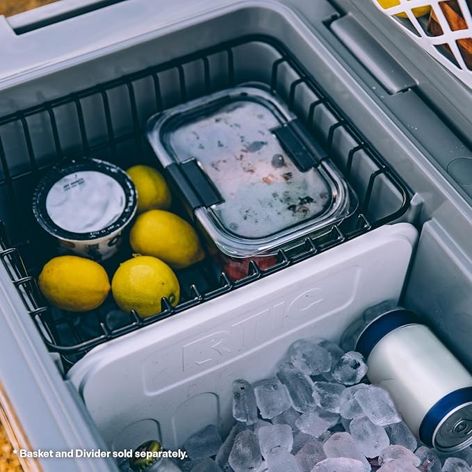 RTIC 52 Quart Ultra-Light Wheeled Hard Cooler Insulated Portable Ice Chest Box for Beach, Drink, Beverage, Camping, Picnic, Fishing, Boat, Barbecue, 30% Lighter Than Rotomolded Coolers