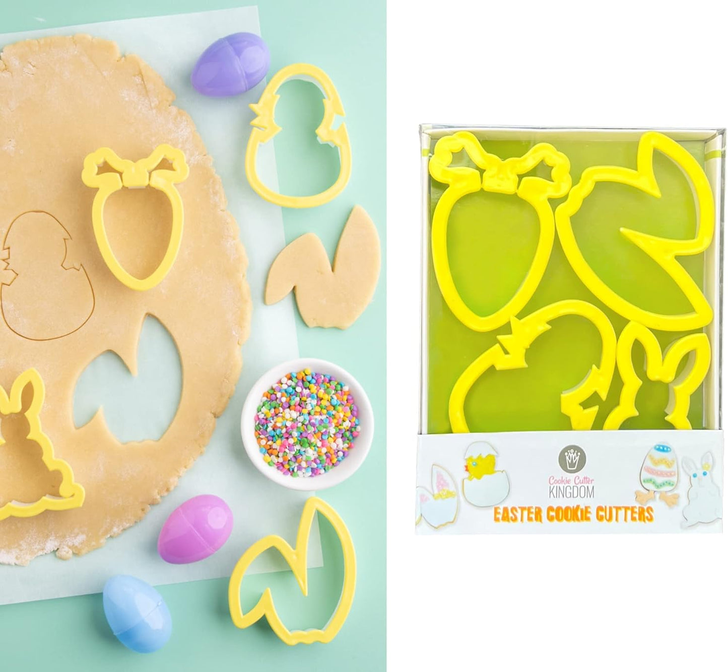Cookie Cutter Kingdom - Cookie Cutters - Cookie Cutter Mold Perfect for Cakes Biscuits and Sandwiches (Easter 4 Pack)