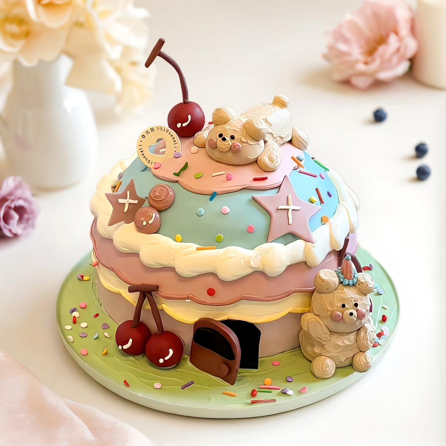 Rainbow Round Sprinkles, Birthday Confetti Edible Cake Decorations, Round Sprinkles For Cupcake, Cake Decorating, Ice Cream, Cookie, 150g/5.29oz