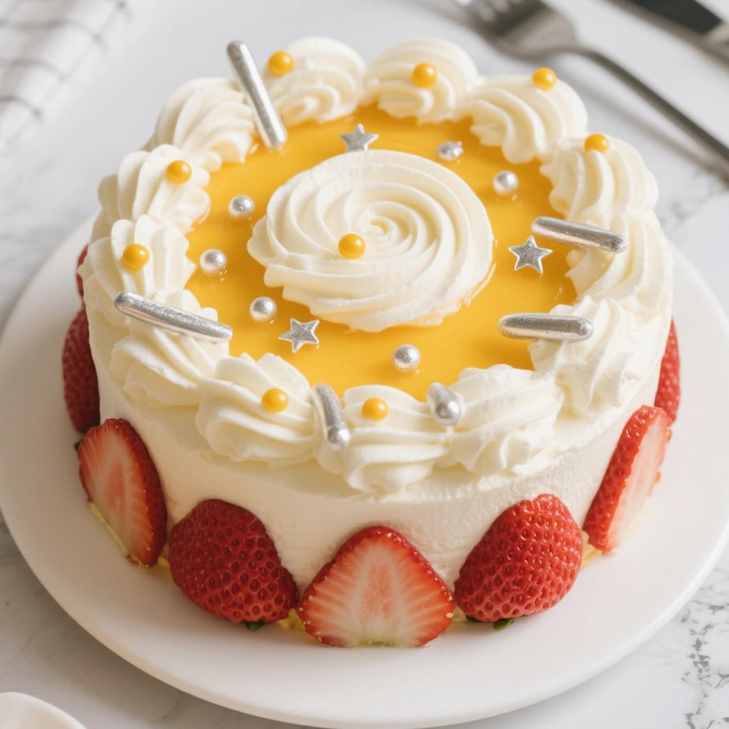 Silver Pearl Rods Star Sugar Sprinkles, Silver Sprinkles for Cake, Edible Pearls Baking Candy, 150g/5.29oz Mix Size, Cupcake Decoration, Wedding Party Supplies