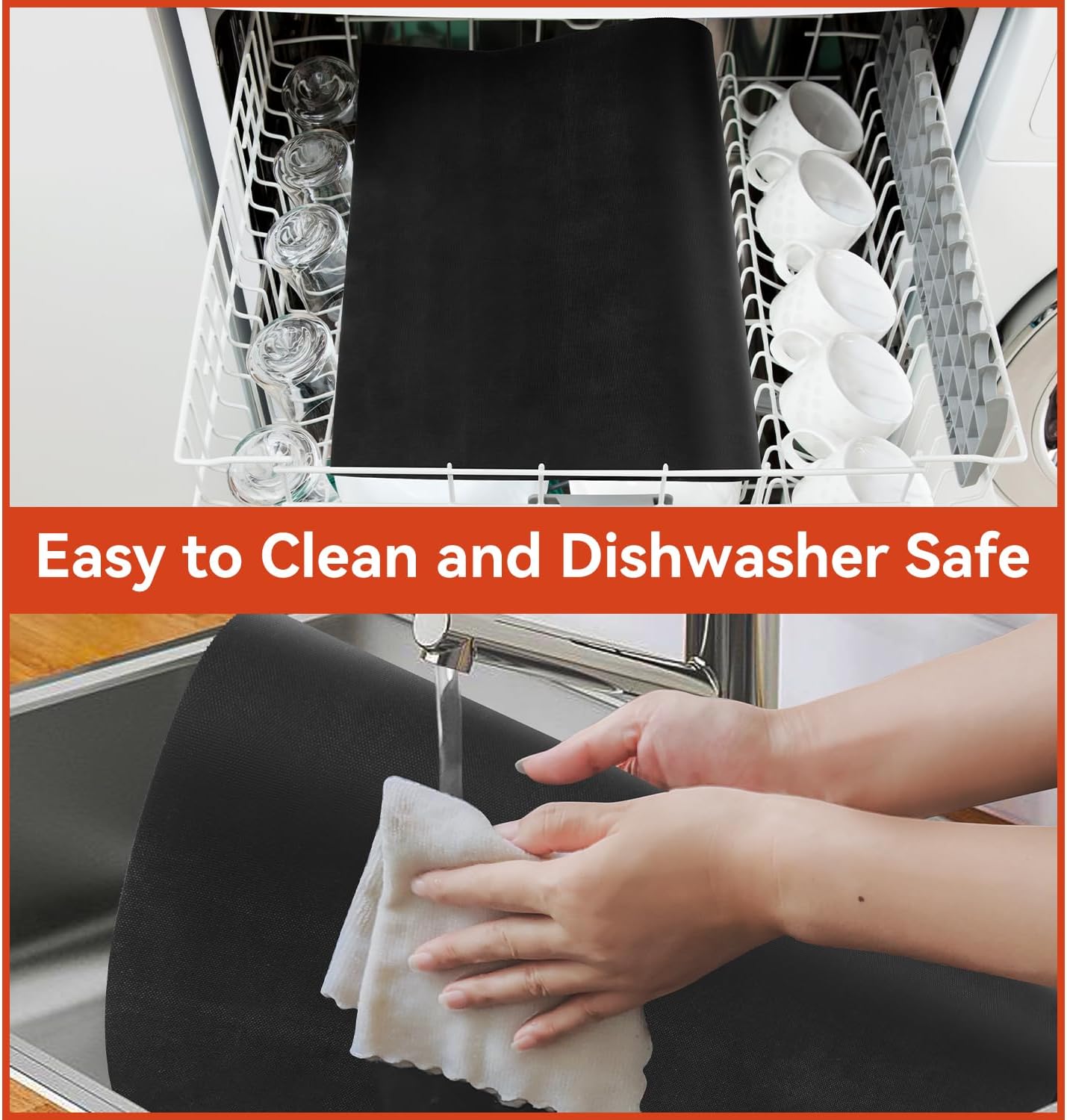 Oven Liners for Bottom of Electric Gas Oven, Reusable Non-Stick Teflon Protector Mat, Heat Resistant Grill Mats Outdoor, Easy to Clean Gas Stove Liners BPA and PFOA Free 23.6"x 15.7" Stovetop Cover