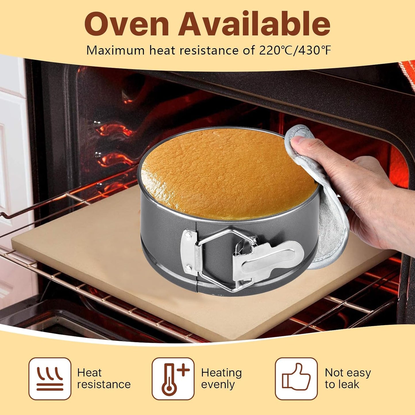 4 Pcs 6 Inch Springform Pan,Non-Stick Carbon Steel Cheesecake Pans with Removable Bottom,Leakproof Round Baking Mold for Cake, Pizza, Quiches, Compatible with 3 Qt Instant Pot (Black)