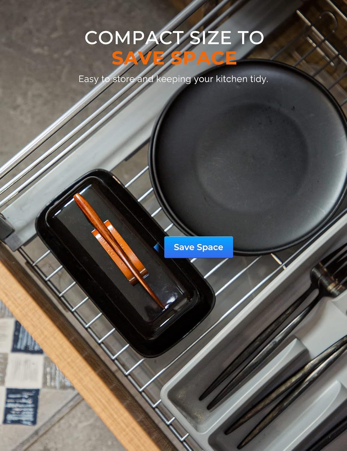 Black Butter Dish with Lid and Knife，Black Butter Tray，Ceramic Butter Holder for Counter Humanized Clamp-able Knife Handle Design Perfect for East West Coast Butter