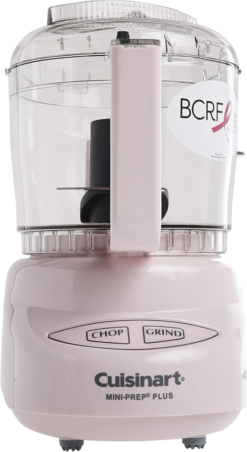 Cuisinart DLC-2APK Mini-Prep Plus Food Processor, 24 Ounce, Pink & Salad Spinner, White, SAS Large 5-Quart, CTG-00-SAS
