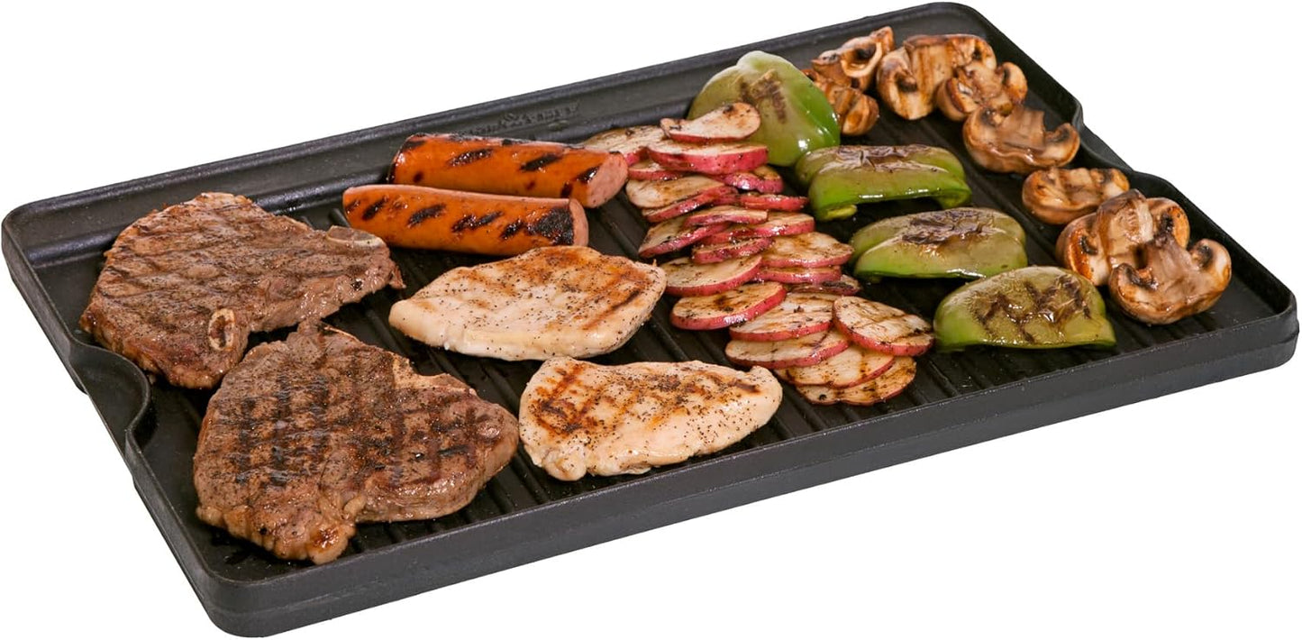 Camp Chef Reversible Griddle - Cast Iron Griddle for Outdoor Cooking & Camping Gear - 16" x 24"