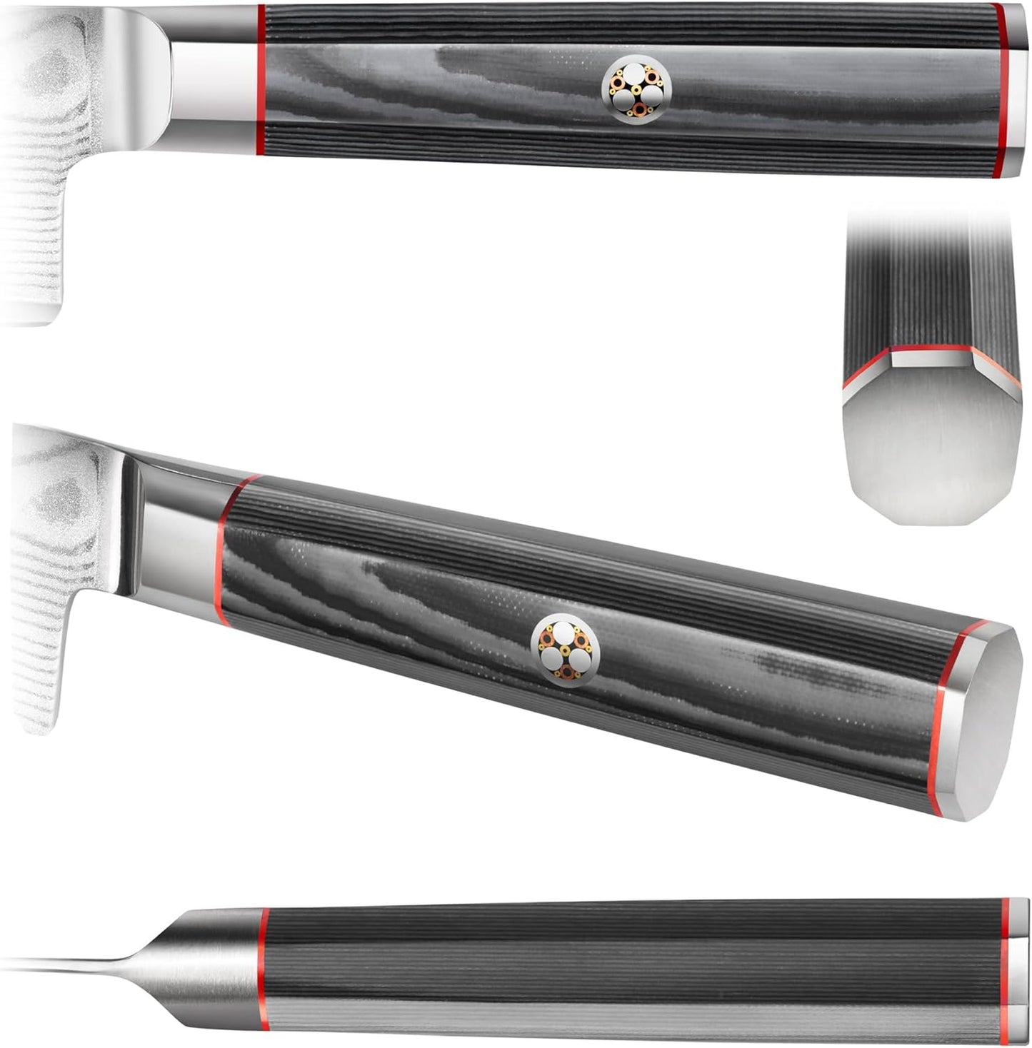 Cangshan YARI Series HUA Knife Block Set, X-7 Damascus Steel, Ash Wood Block (6-Piece)