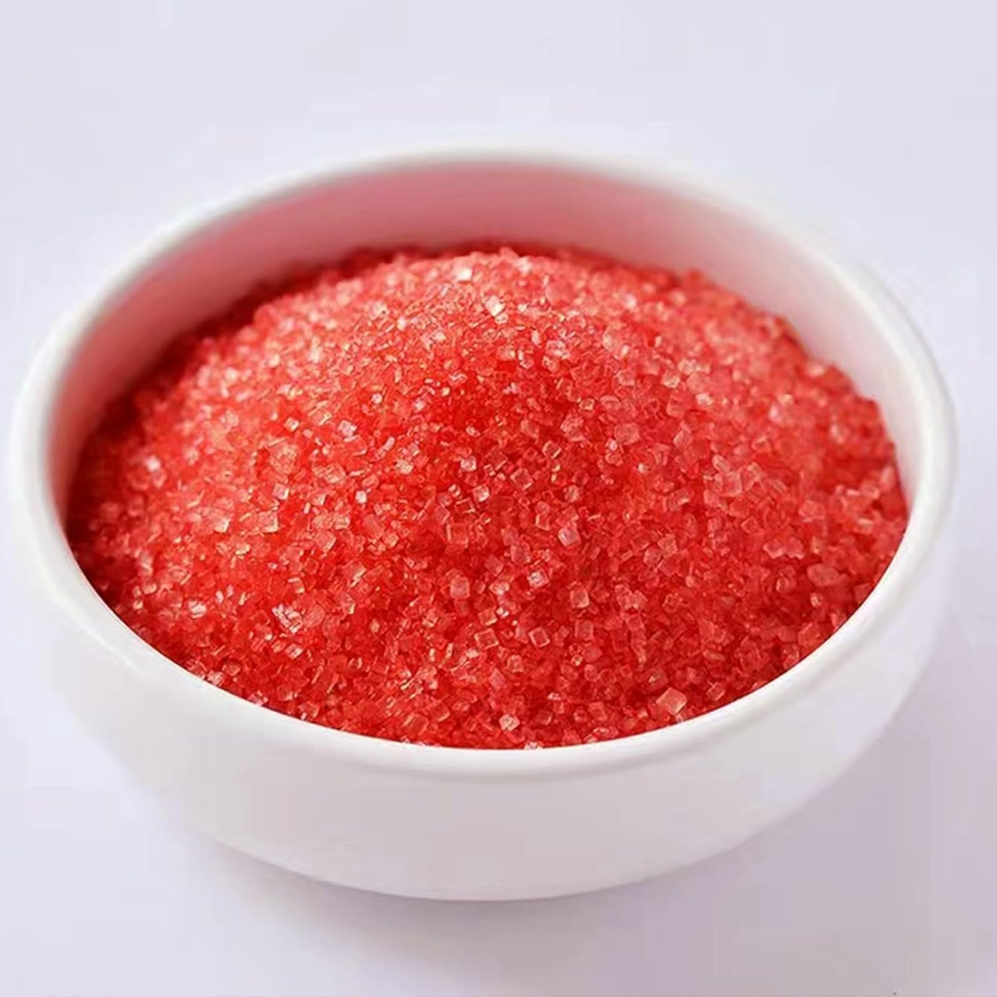 Sentovac Red Sanding Sugar for Baking Edible Sparkling Sugar Sprinkles Coarse Sugar Crystals for Baking Topping Cake Cookie Cupcake Topper Ice Cream Decoration Supplies 3.2 OZ