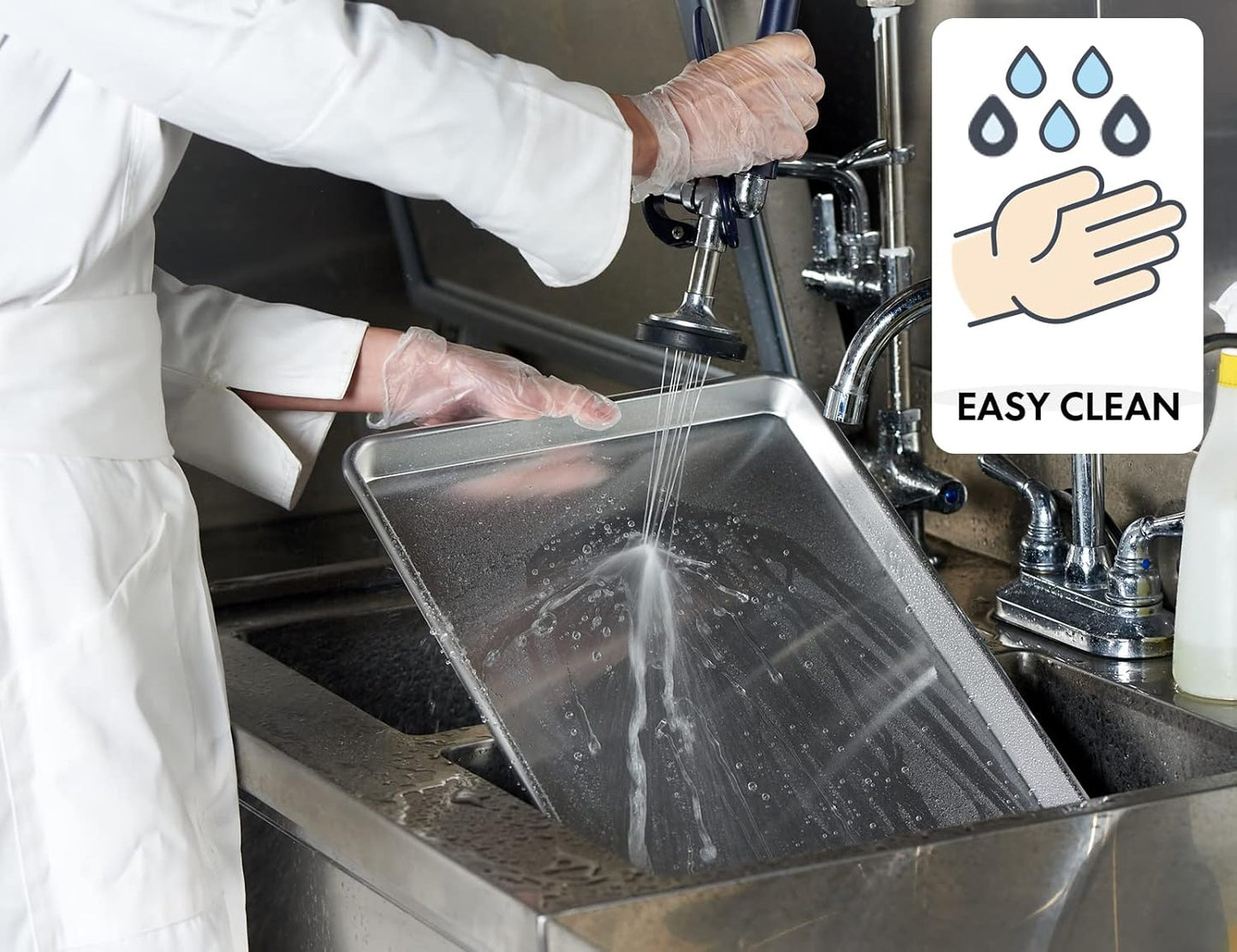 CURTA 12 Pack Aluminum Sheet Pan, NSF Listed Half Size 18 x 13 inch Commercial Bakery Cake Bun Pan, Baking Tray