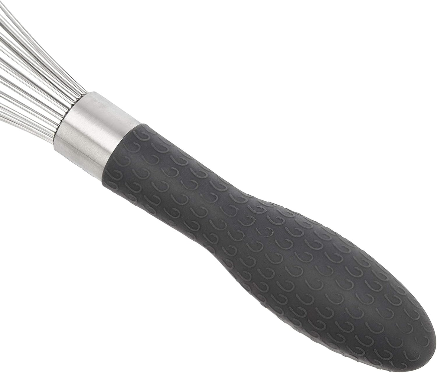 Amazon Basics Stainless Steel Wire Whisk Set for Cooking, Dishwasher Safe, 3 Piece, Black/Silver