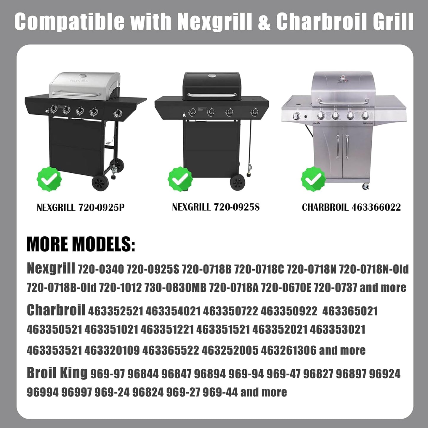 SafBbcue Full Size Griddle Inserts for Nexgrill Replacement Parts 720-0925 720-0925P 720-0925PG Flat Top Griddle for Nexgrill Parts 720-0340 720-0718A, Carbon Steel