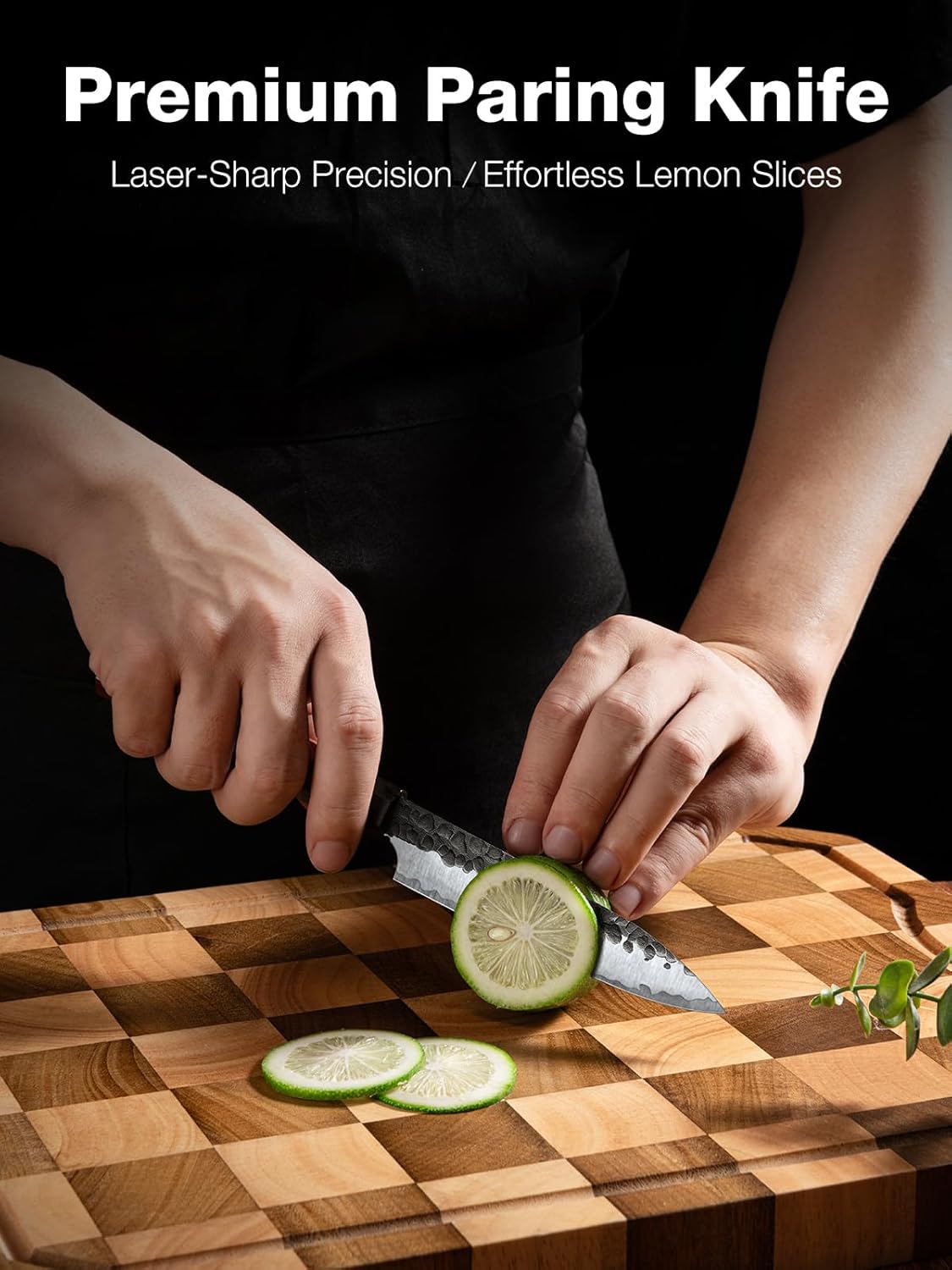 5 inch Japanese Paring Knife, Hand Forged 5 Layer 9CR18MOV Clad Steel Professional Kitchen Small Knife With Rosewood Handle As a Warm and Beautiful Gifts for Mom/Dad