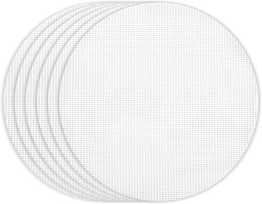 Bamboo Steamer Silicone Liners 10-Inch 6Pcs, BPA Free, Reusable & Non Stick for Food Steamer, Air Fryer, Steaming Dumpling Dim Sum Vegetable, Round Mesh Parchment Baking Sheet Paper