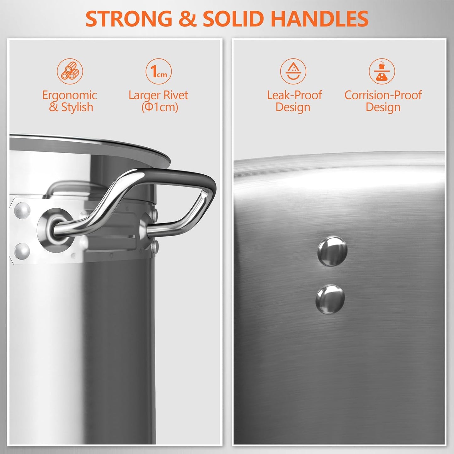 100 Quart Stainless Steel Stock Pot with Lid – Giant Heavy Duty Cooking Pot for Soup, Stew, Crawfish – Commercial Grade, Induction Compatible – Ideal for Catering & Bulk Cooking