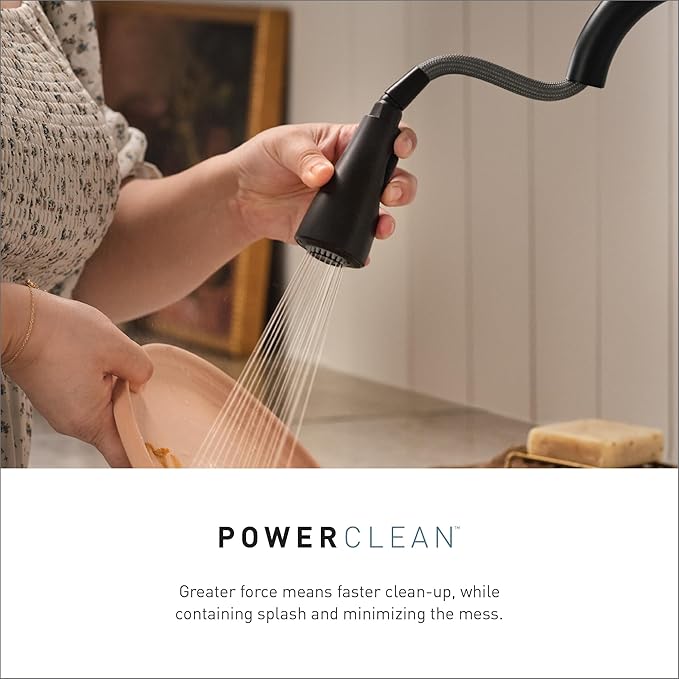 Moen Adler Touchless Spot Resist Stainless Kitchen Pulldown Faucet, 87233EWSRS + Moen Spot Resist Stainless Kitchen Soap Dispenser, 3942SRS