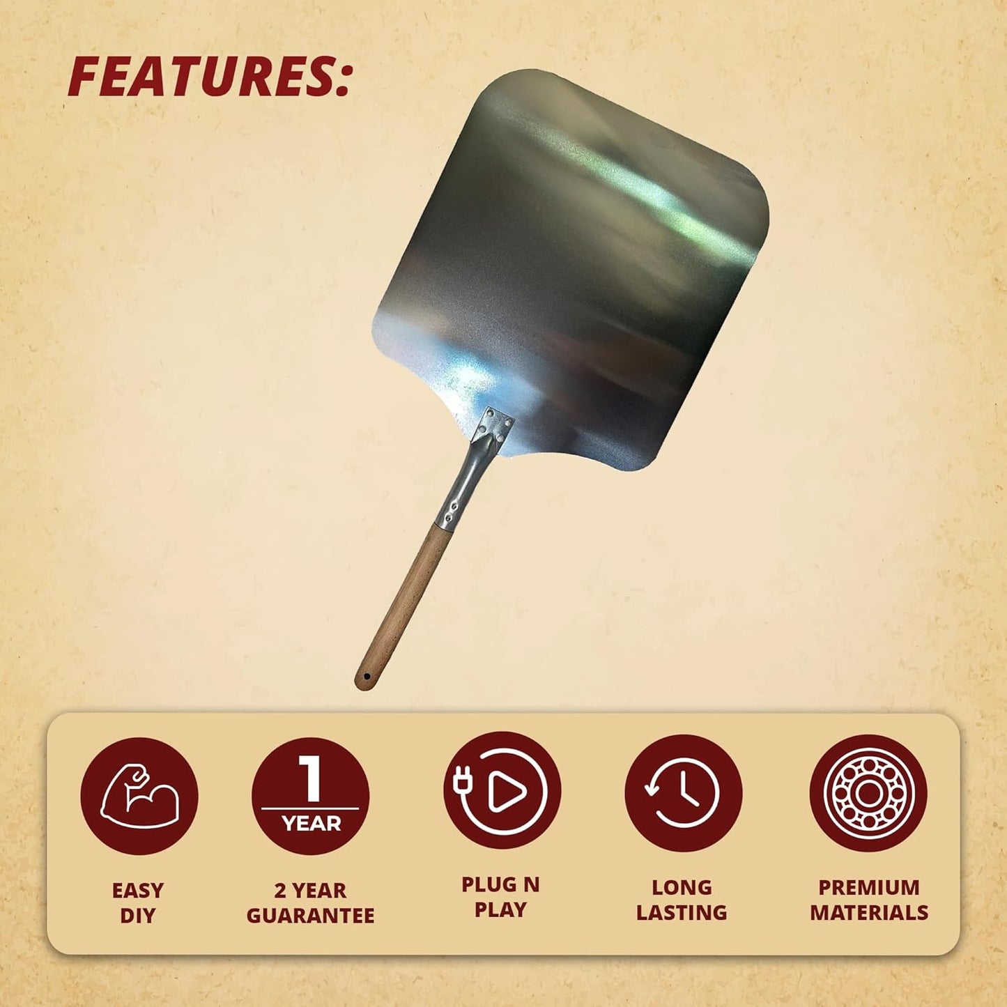 Green Mountain Grill Pizza Peel for Daniel Boone, Ledge, Jim Bowie & Peak Oven