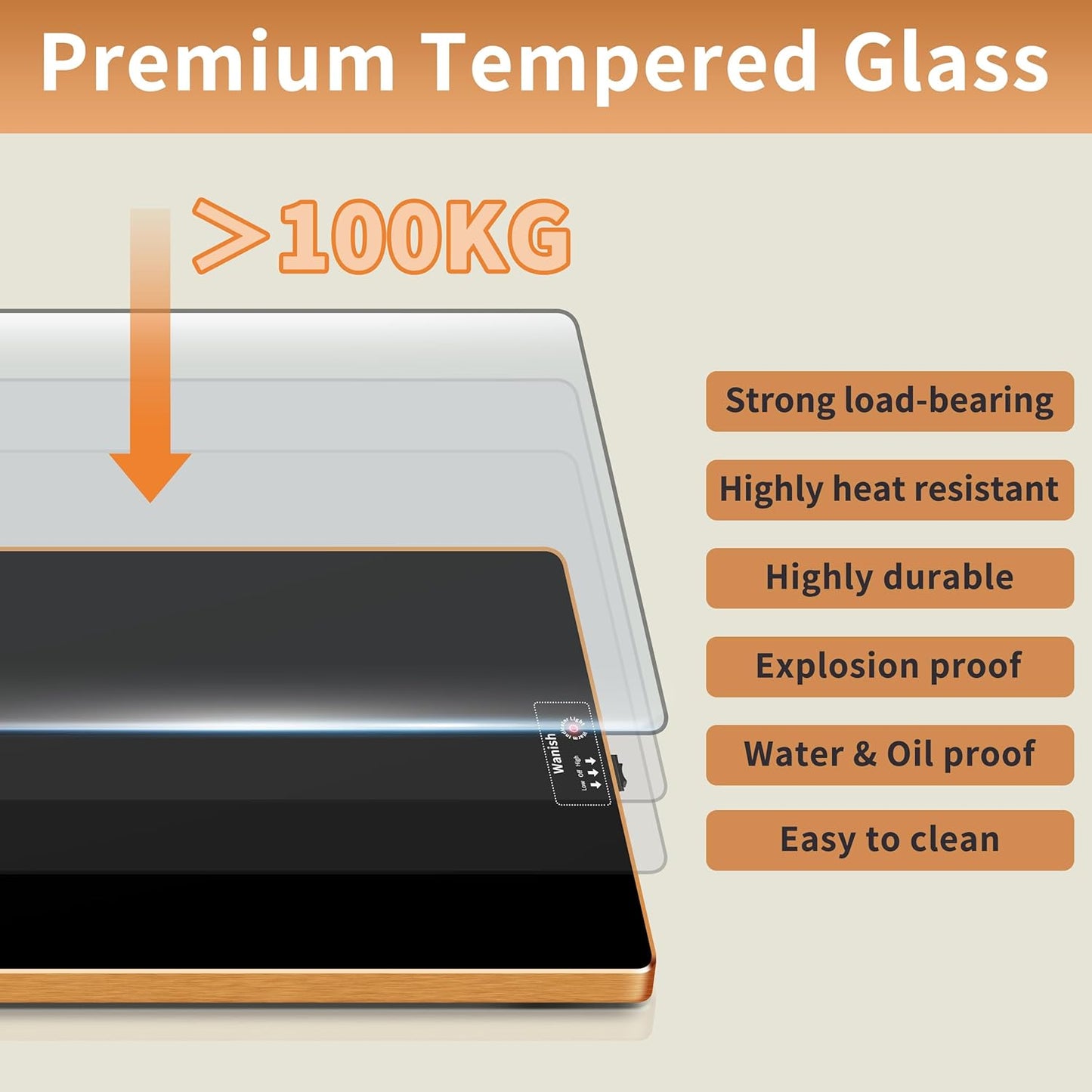 Electric Warming Tray (Extra Long 59”x12”)，Commercial Food Warmers for Parties Buffet & Gathering, Warming Mat for Food with Thermostat, Tempered Glass Food Warming Mat with Adjustable Temperature