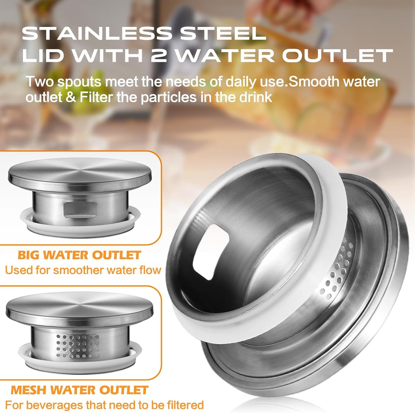 2 Liters/68oz 2 Pack Square Glass Pitcher with Lid and Handle for Bridge Door, Aofmee Borosilicate Glass Heat Resistant Dishwasher Safe Iced Tea Jar, Carafe with Scale Line for Hot/Cold Beverage