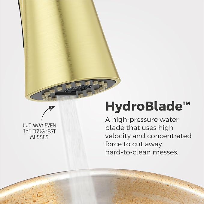 Pfister Talega Pull-Down Kitchen Faucet in Brushed Gold