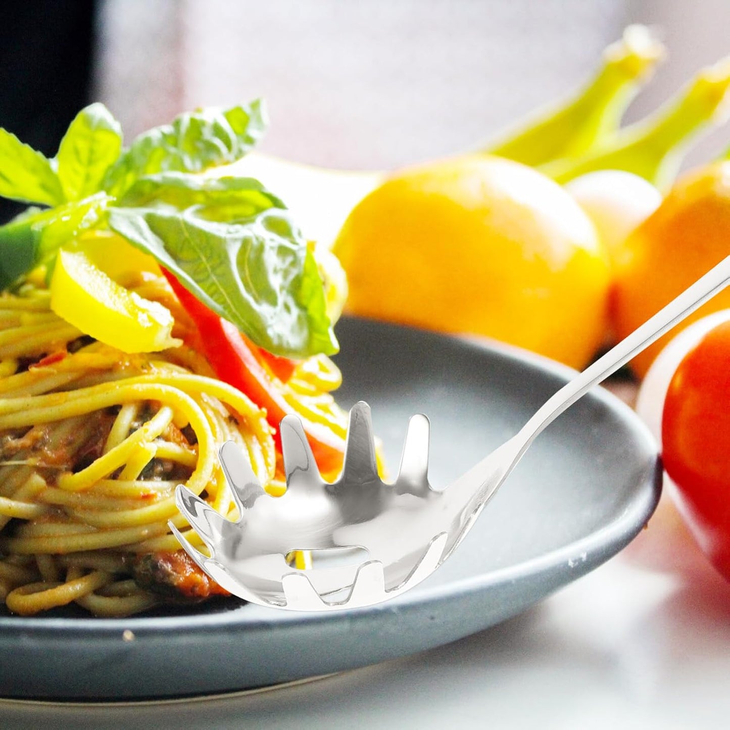 Noodle Spoon Steel Stainless Steel Pasta Spoon：spaghetti Spoon Spaghetti Server Pasta Fork - Spaghetti Fork for Home Kitchen Restaurant