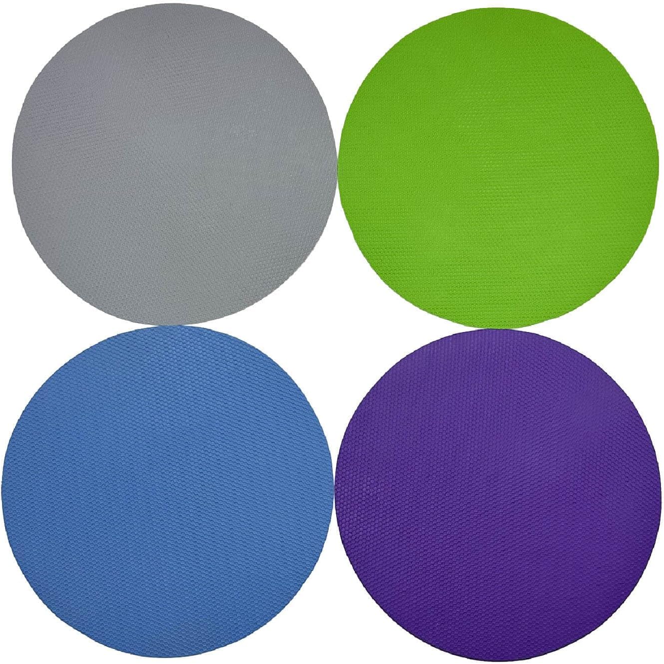 4 Pack Rubber Jar Opener Grippers, 4.9 Inch Round Bottle Opener, Jar Opener for Seniors with Arthritis (Blue,Grey,Green,Purple)