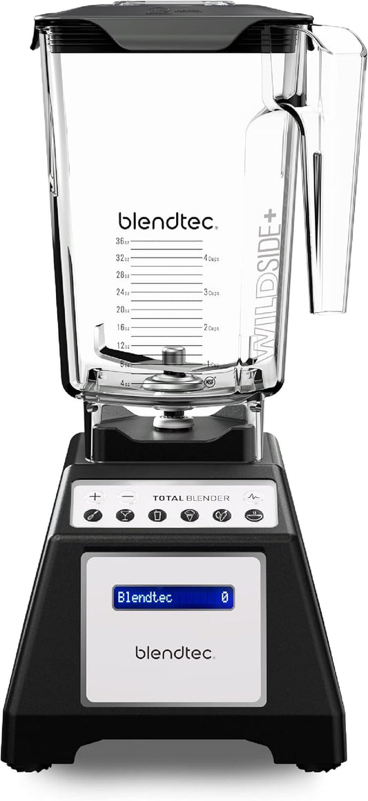Blendtec Total Classic Original Blender - WildSide+ Jar (90 oz) - Professional-Grade Power - 6 Pre-programmed Cycles - 10-speeds - Black