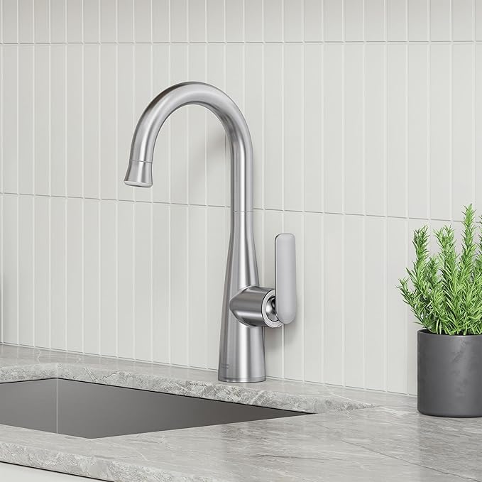 American Standard 104827DC00 Aspirations Pull-Down Bar Sink Faucet, 1.8 GPM, Stainless Steel