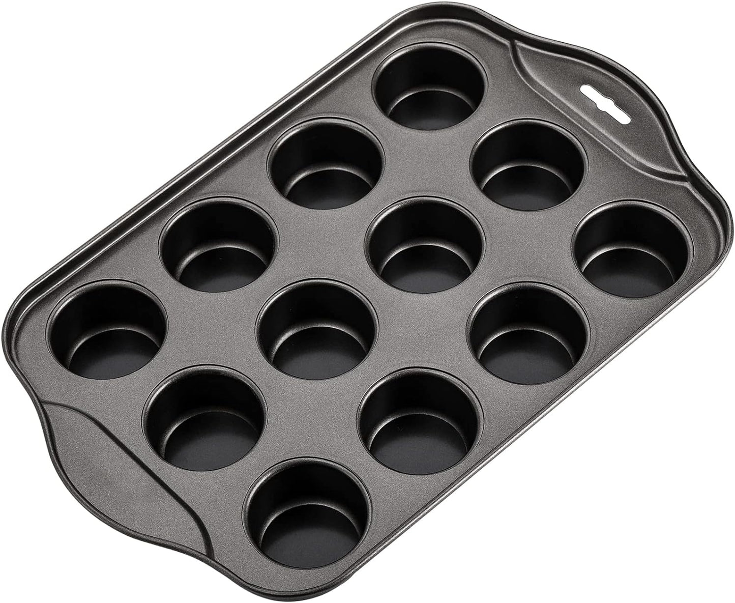 Tosnail 2 Pack 12 Cavity Mini Cheesecake Pan with Removable Bottom