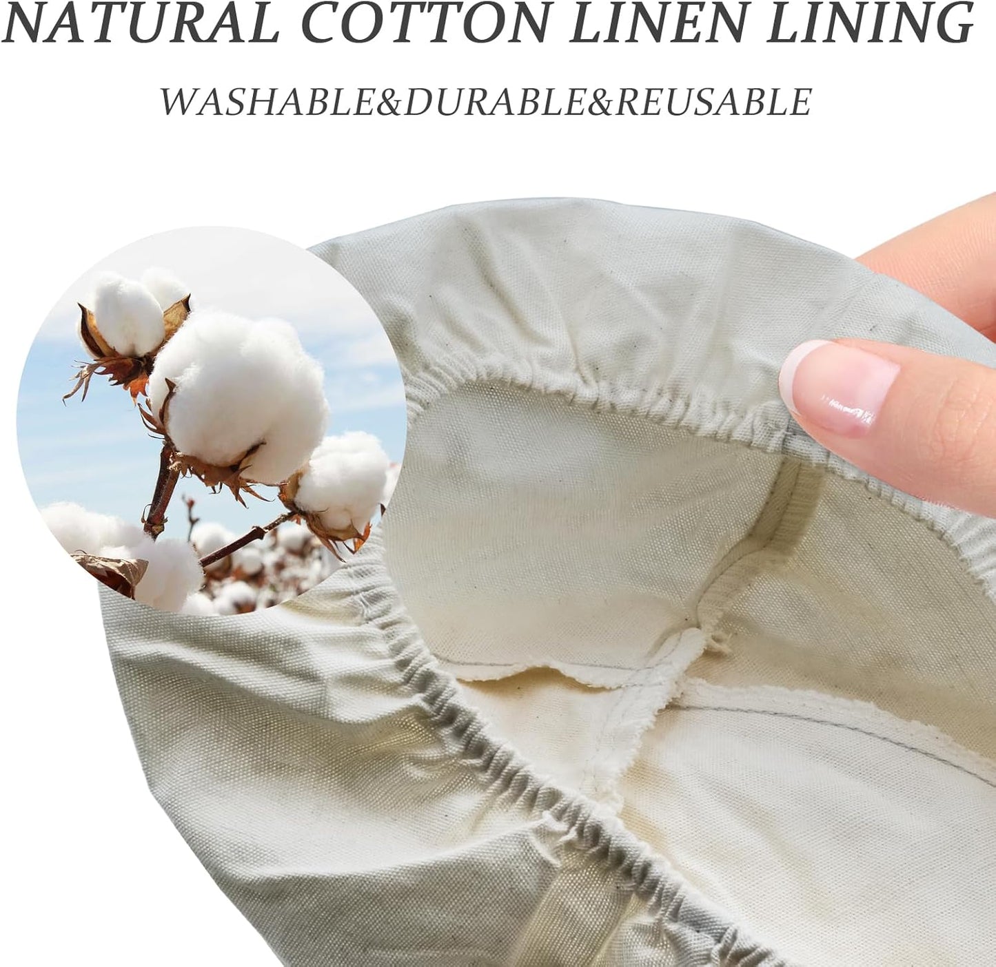 Banneton Bread Proofing Basket: 2 PCS Sourdough Proofing Basket with Liner - Oval Banneton Basket for Baking