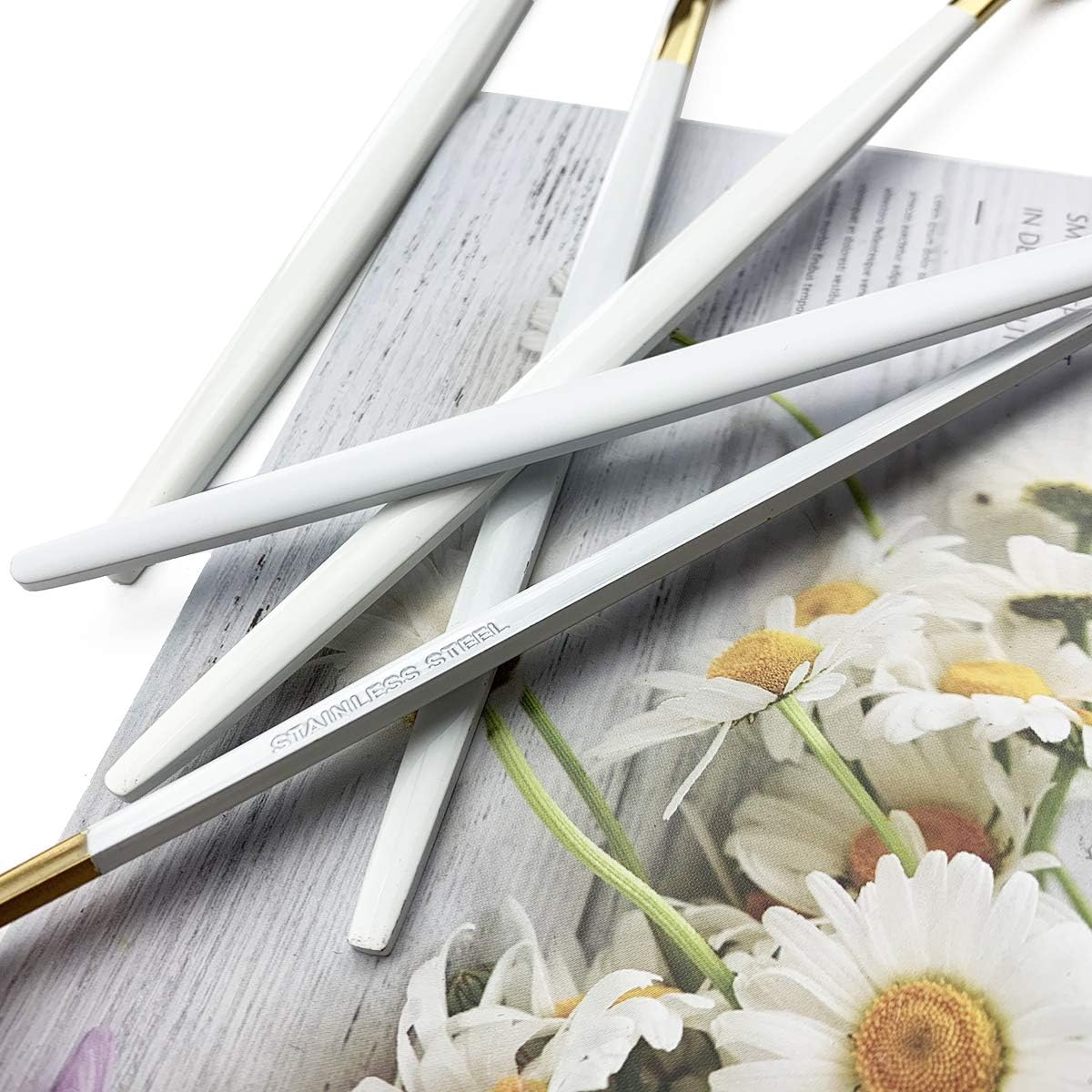 JASHII 20-Piece Stainless Steel Satin Finish Flatware Set, Mirror Polished Tableware Cutlery for Home and Restaurant, Dishwasher Safe